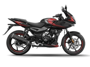 bajaj pulsar 220f relaunch with black and red colour combination without background