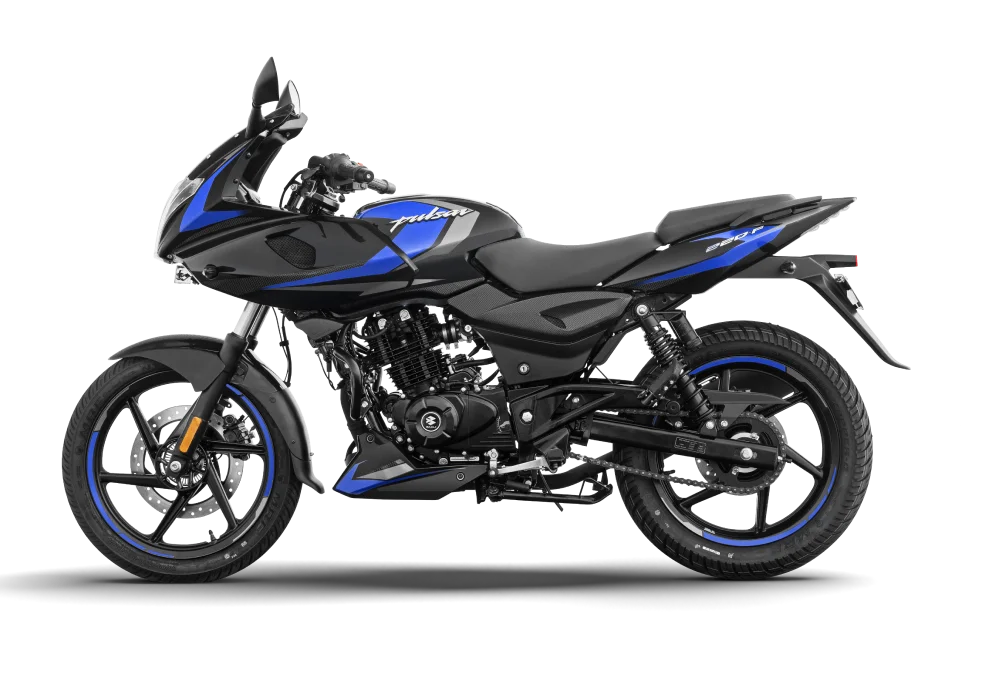 pulsar 220 new model price of blue black colour without background