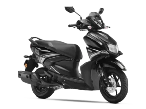 scooty yamaha ray zr metallic black colour disc model no background with alloy wheel
