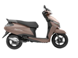TVS jupiter 110 on road mileage Galactic Copper Matte colour alloy wheels