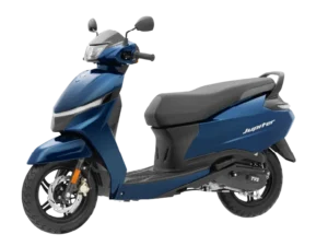 TVS Jupiter 110cc price Starlight Blue Gloss disc brake alloy wheels