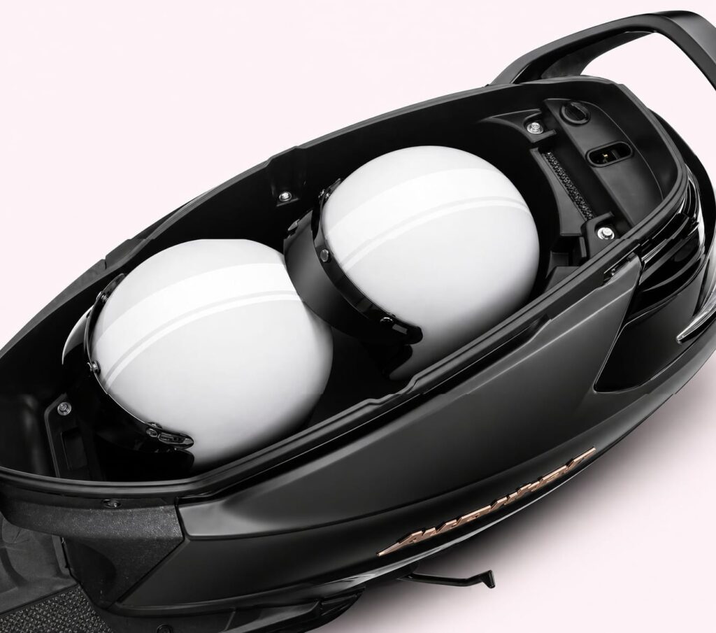 TVS Jupiter scooty price under seat storage 2 helmet