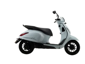 bajaj chetak electric scooter 3001 classic white colour with alloy wheels no background