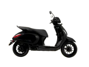 bajaj chetak electric scooter brooklyn black colour with alloy wheels no background