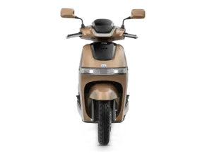 tvs iqube electric scooter walnut brown colour front view