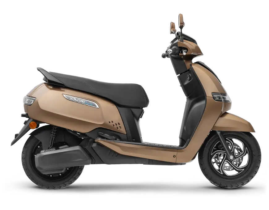 tvs iqube electric scooter walnut brown colour
