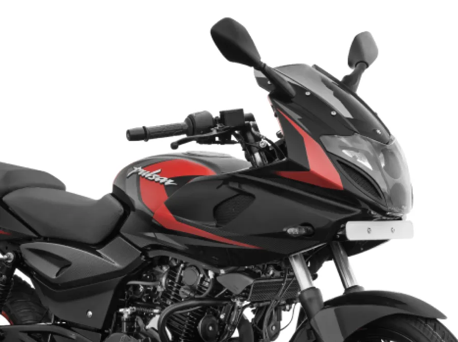 pulsar 220 new model front side look with mask and headlamp