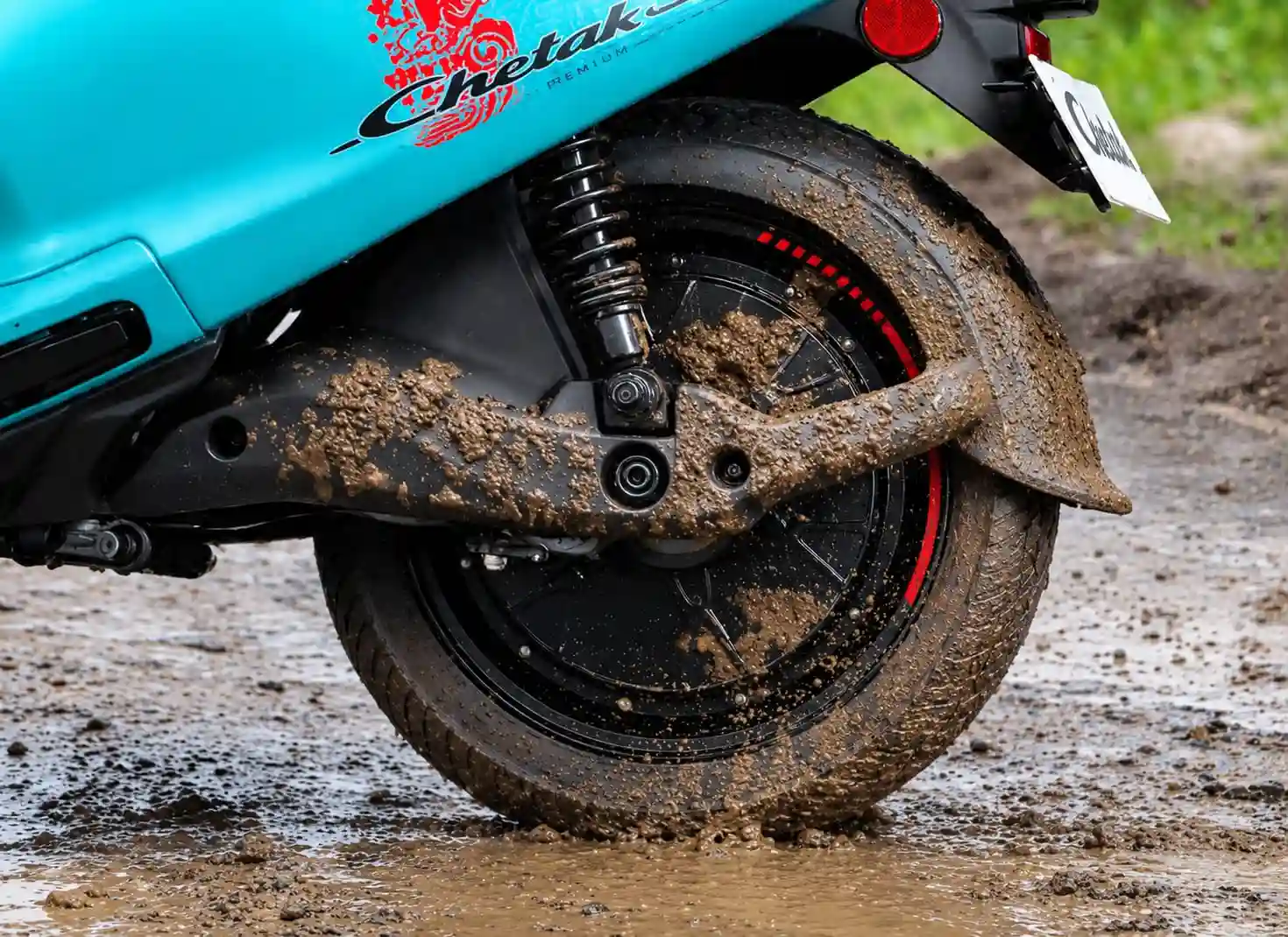 chetak electric scooter water dust mud resistance